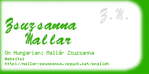 zsuzsanna mallar business card