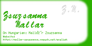 zsuzsanna mallar business card